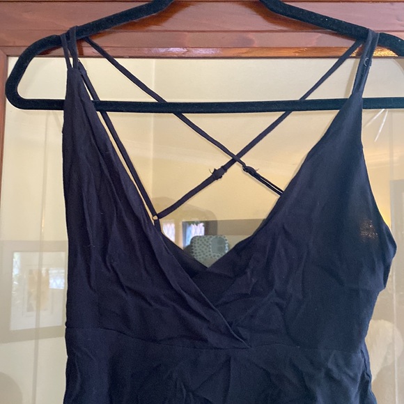 Black babydoll micro mini strappy dress - Picture 2 of 6